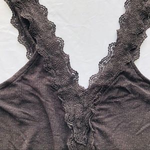 Urban Outfitters Tops - Kimchi Blue Black Lace V Neck Crop Top Urban Outfitters Tops - Kimchi Blue Black Lace V Neck Crop Top